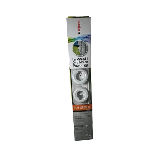 Legrand - Wiremold CMK70 Flat Screen TV Cord and In Wall Cable Power Kit- New - Picture 1 of 16